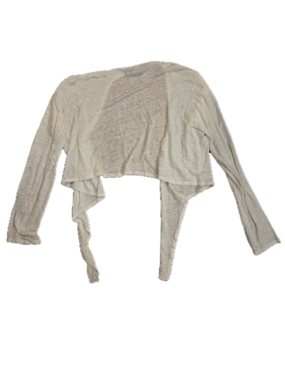 Theory Cream Open-Front Tie Cardigan - Picture 2 of 5
